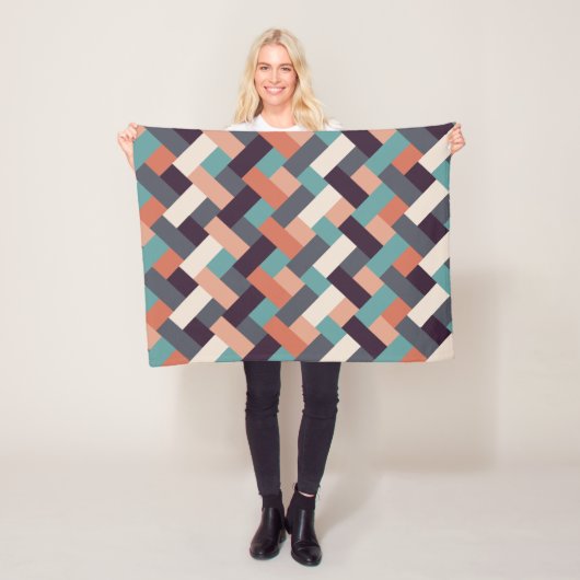 Patroonstijlvolle Mode - Geometrische moderne Vint Fleece Deken (In situ)