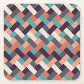 Patroonstijlvolle Mode - Geometrische moderne Vint Kartonnen Onderzetters (Voorkant)