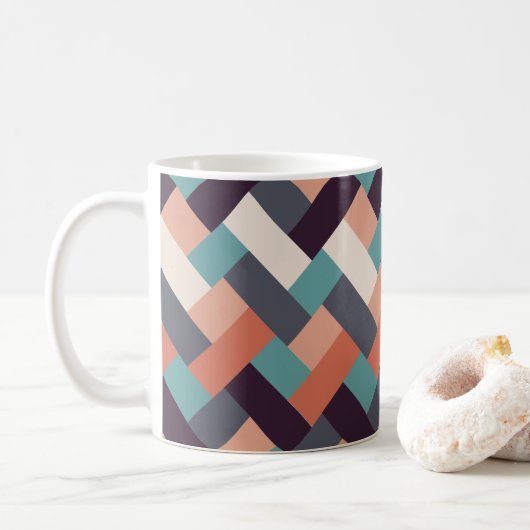 Patroonstijlvolle Mode - Geometrische moderne Vint Koffiemok (Met donut)