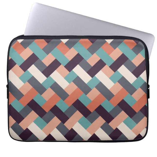 Patroonstijlvolle Mode - Geometrische moderne Vint Laptop Sleeve (Voorkant)