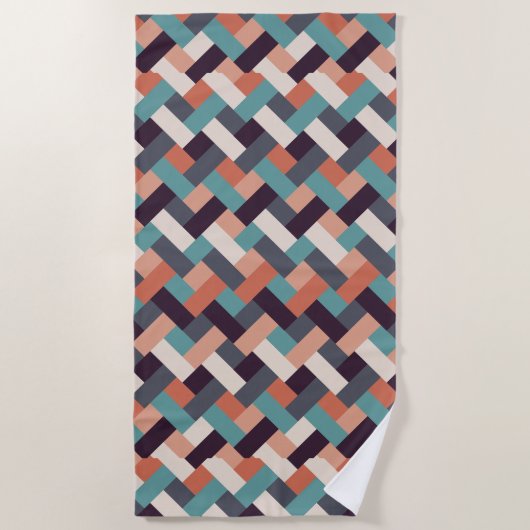 Patroonstijlvolle Mode - Geometrische moderne Vint Strandlaken (Voorkant)