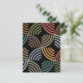 Patroonstijlvolle moderne Mode Geometrische Vintag Briefkaart (Staand voorkant)