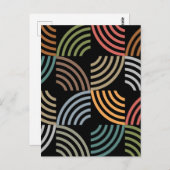 Patroonstijlvolle moderne Mode Geometrische Vintag Briefkaart (Voorkant / Achterkant)