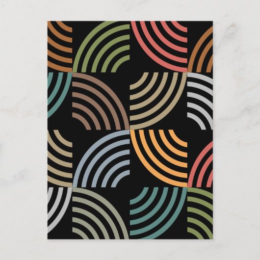 Patroonstijlvolle moderne Mode Geometrische Vintag Briefkaart (Voorkant)