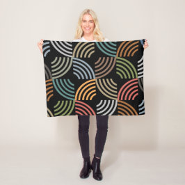 Patroonstijlvolle moderne Mode Geometrische Vintag Fleece Deken