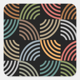 Patroonstijlvolle moderne Mode Geometrische Vintag Vierkante Sticker