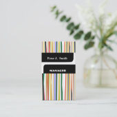 Patroonstripes Executive Professional Modern Visitekaartje (Staand voorkant)