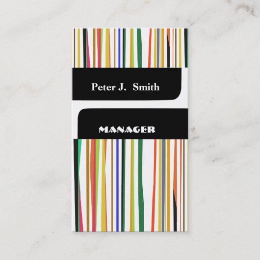 Patroonstripes Executive Professional Modern Visitekaartje (Voorkant)