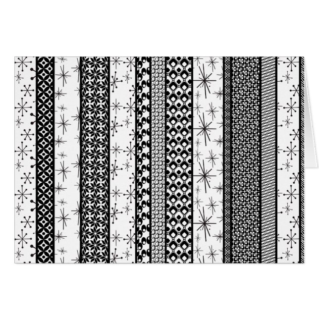 Patroonstrips voor zwart-wit Retro 1 (Voorkant Horizontaal)