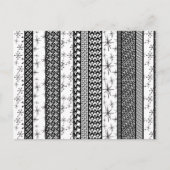 Patroonstrips voor zwart-wit Retro 1 Briefkaart (Voorkant)
