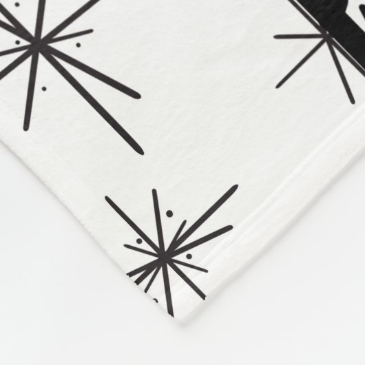 Patroonstrips voor zwart-wit Retro 1 Fleece Deken (Hoek)