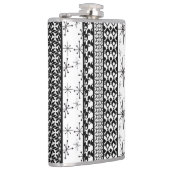 Patroonstrips voor zwart-wit Retro 1 Heupfles (Rechts)