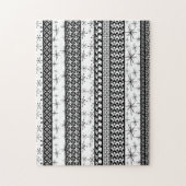 Patroonstrips voor zwart-wit Retro 1 Legpuzzel (Verticaal)