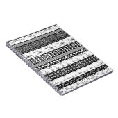 Patroonstrips voor zwart-wit Retro 1 Notitieboek (Rechterzijde)