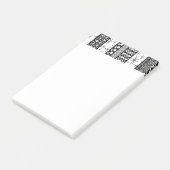 Patroonstrips voor zwart-wit Retro 1 Post-it® Notes (Schuin)