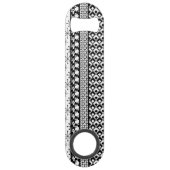 Patroonstrips voor zwart-wit Retro 1 Speed Flessenopener (Voorkant)
