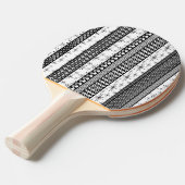 Patroonstrips voor zwart-wit Retro 1 Tafeltennisbatje (Voorkant Gekanteld)