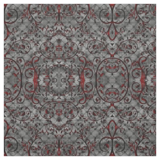 Patroonstructuur van de Gothic van het Bloedvijn Stof (Swatch)