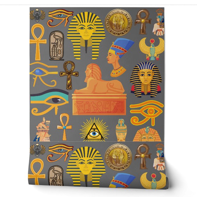 Patroonsymbool Oude Egyptische Hiëroglief  Behang (Afrollen)