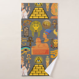 Patroonsymbool Ouder Egyptisch Hieroglyphic Badhanddoek