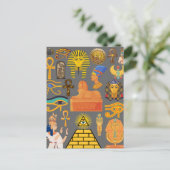 Patroonsymbool Ouder Egyptisch Hieroglyphic Briefkaart (Staand voorkant)