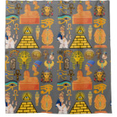 Patroonsymbool Ouder Egyptisch Hieroglyphic Douchegordijn (Voorkant)