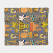 Patroonsymbool Ouder Egyptisch Hieroglyphic Fleece Deken (Voorkant (Horizontaal))