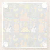 Patroonsymbool Ouder Egyptisch Hieroglyphic Glazen Onderzetter (Achterkant)