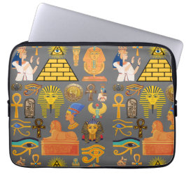 Patroonsymbool Ouder Egyptisch Hieroglyphic Laptop Sleeve