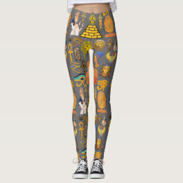 Patroonsymbool Ouder Egyptisch Hieroglyphic Leggings