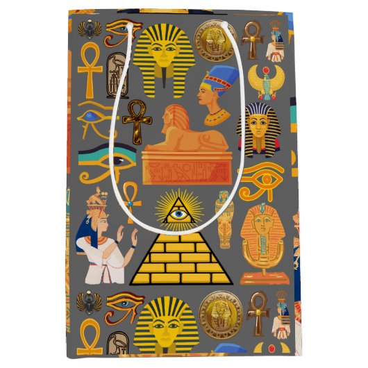 Patroonsymbool Ouder Egyptisch Hieroglyphic Medium Cadeauzakje (Voorkant)
