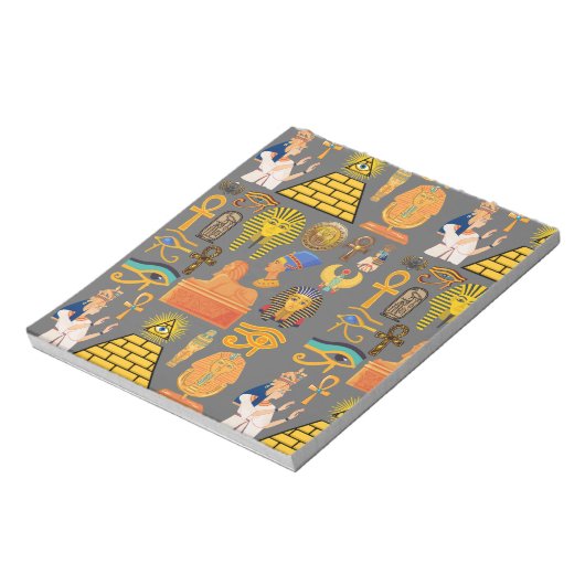 Patroonsymbool Ouder Egyptisch Hieroglyphic Notitieblok (Linkerzijde)