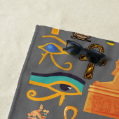 Patroonsymbool Ouder Egyptisch Hieroglyphic Strandlaken (In situ)