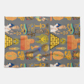 Patroonsymbool Ouder Egyptisch Hieroglyphic Theedoek (Horizontaal)