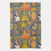 Patroonsymbool Ouder Egyptisch Hieroglyphic Theedoek (Verticaal)