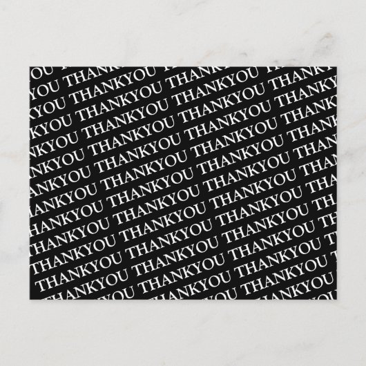 patroontekst " dank u wel " briefkaart (Voorkant)