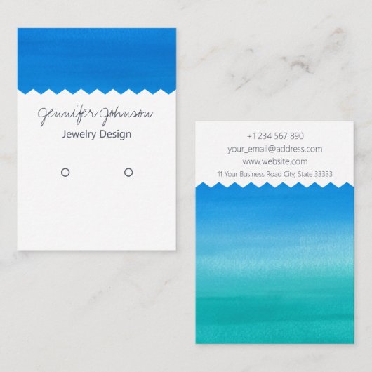 Patroontroeping voor houder Waterverf Visitekaartje (Voorkant / Achterkant)