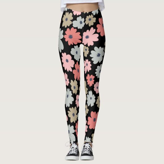 Patroonventilator kleurrijke Vintage Leggings (Voorkant)