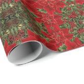 Patroonverlooppapier voor rood en gouden inkepinge cadeaupapier (Rol Hoek)