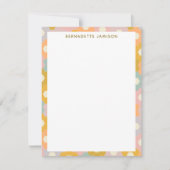 patroonverlooppatroon met verhexagon notitiekaartje (Voorkant)