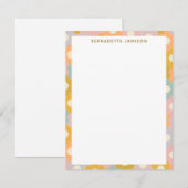  patroonverlooppatroon met verhexagon notitiekaartje (Voorkant / Achterkant)