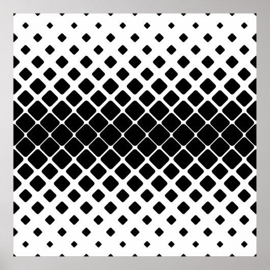 Patroonvierkant rond diagonaal poster (Voorkant)