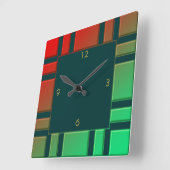 Patroonvierkant wandklok (Hoek)