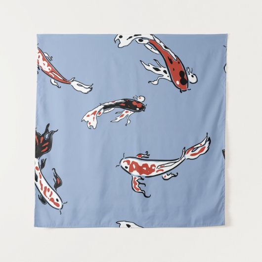 Patroonviskarper koi koi karper wandkleed (Voorkant)