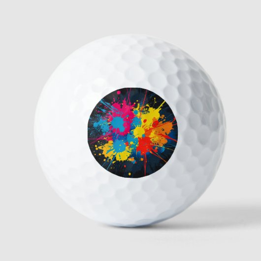 Patroonwaarde Splatter Golfballen (Voorkant)