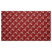 Patroonweefsel van rode witte kersen stof (Fat Quarter)