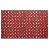 Patroonweefsel van rode witte kersen stof (Yard (91,4 cm))