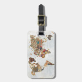 PatroonWereldkaart Bagagelabel (Voorkant verticaal)