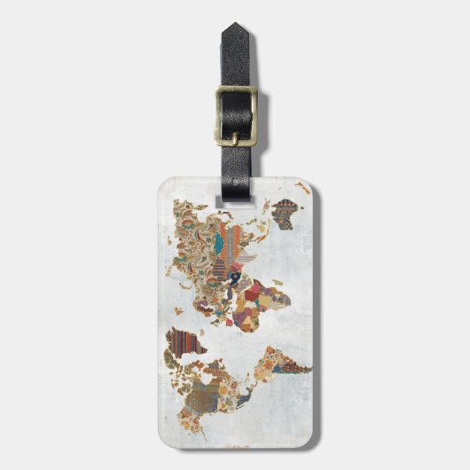 PatroonWereldkaart Bagagelabel (Voorkant verticaal)