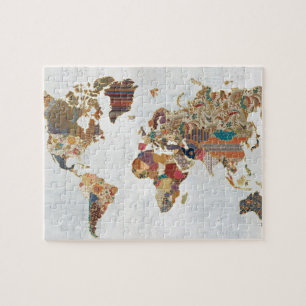 PatroonWereldkaart Legpuzzel